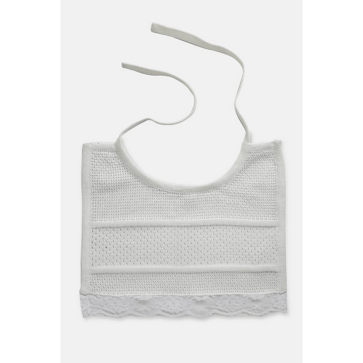 The Baby Trunk Baby White Victorian Lace Bib For Newborn