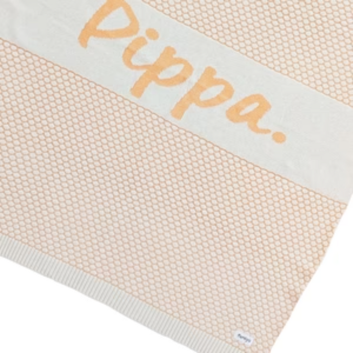 NamelyCo Chunky Bubble Name Blanket - Peach Fuzz
