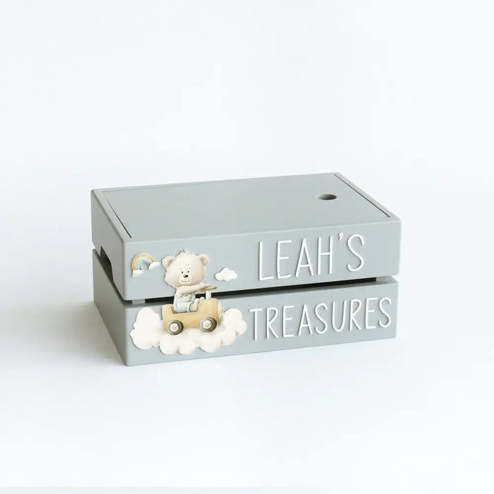 The Tiny Trove My Treasure Box (Teddy) - Grey