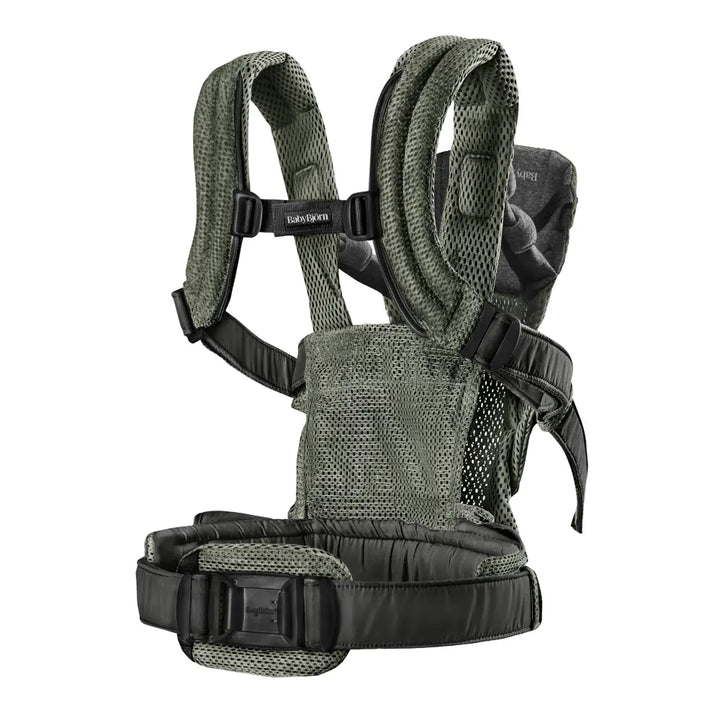 BabyBjorn Baby Harmony Carrier, 3D Mesh, Lightweight, Soft &amp; Breathable Newborn to Toddler Carrier, Adjustable Waistbelt &amp; Cross Straps, 4 Carry Positions, Birth - 3 Years (3-15Kgs) - Green