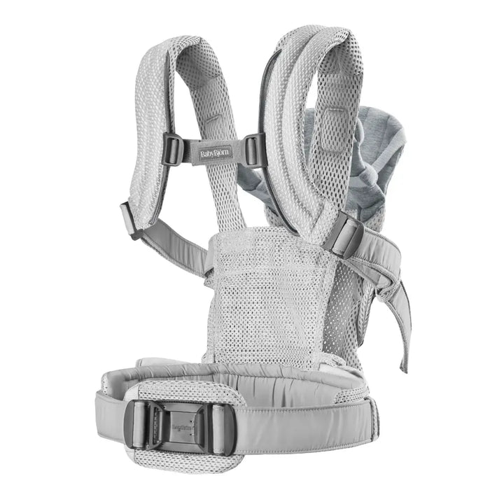 BabyBjorn Baby Harmony Carrier, 3D Mesh, Lightweight, Soft &amp; Breathable Newborn to Toddler Carrier, Adjustable Waistbelt &amp; Cross Straps, 4 Carry Positions, Birth - 3 Years (3-15Kgs) - Silver
