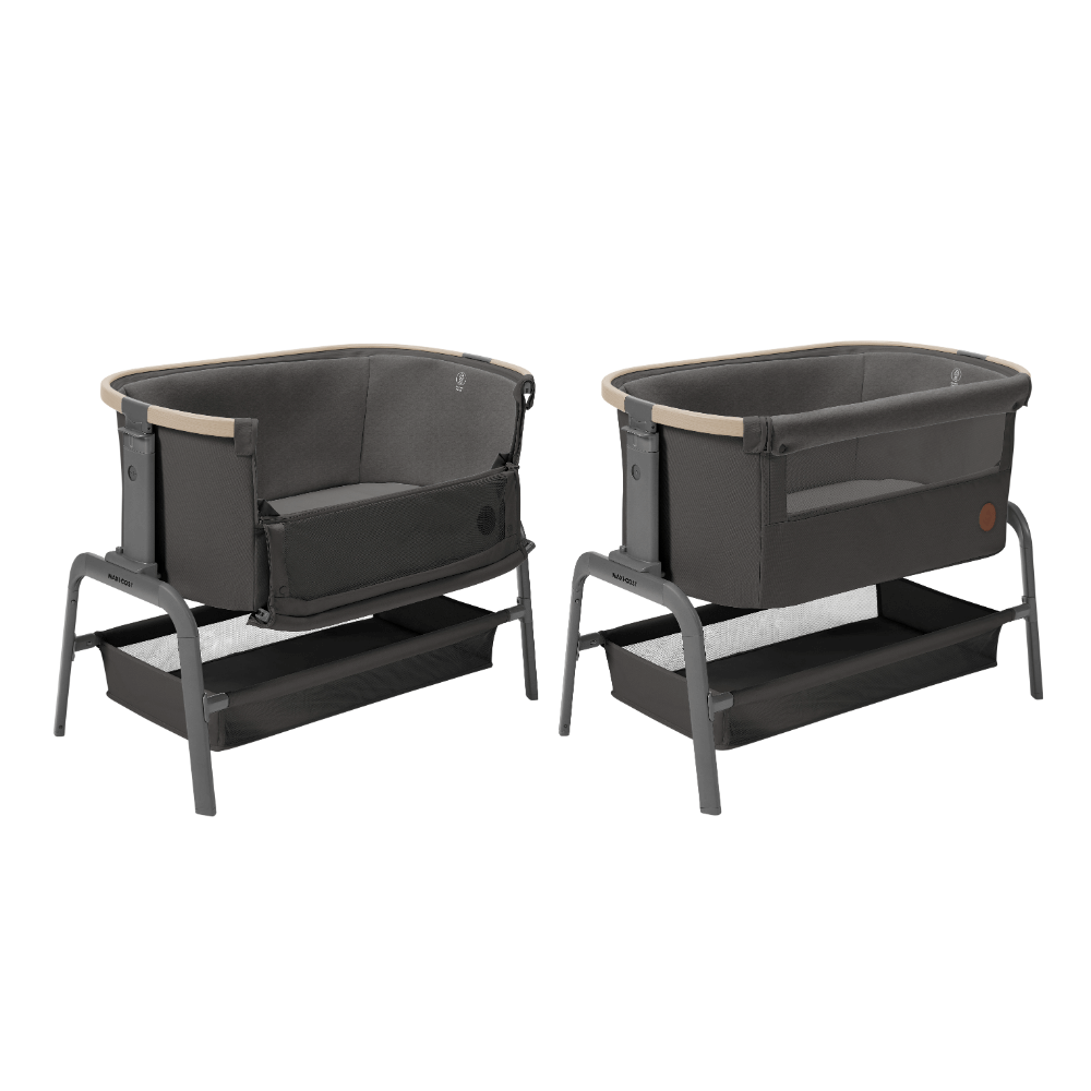 maxi cosi essential grey Maxi-Cosi Iora Co-Sleeper Bedside Crib, Adjustable 5 Height Settings, – AllThingsBaby.com