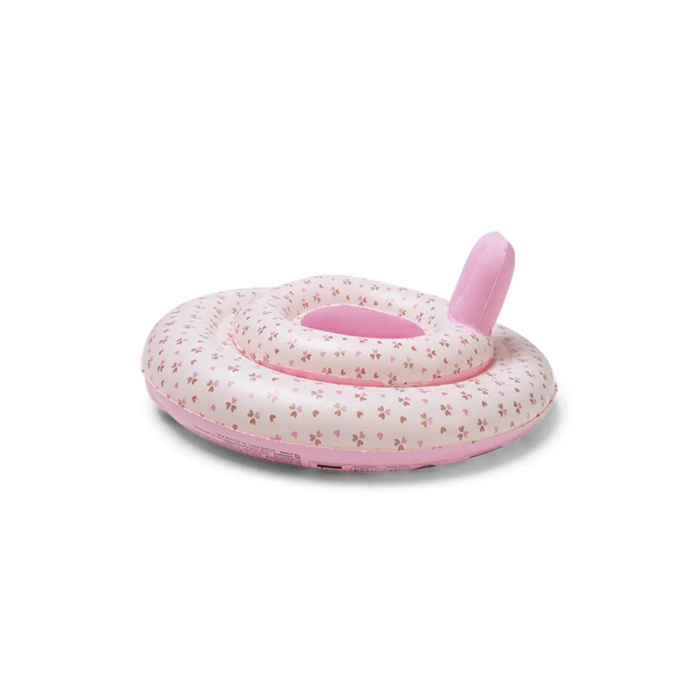 Swim Essentials Baby Float,  Inflatable PVC Baby Swim Seat for Infants 0–1 Year, Pink - Cozy Hearts
