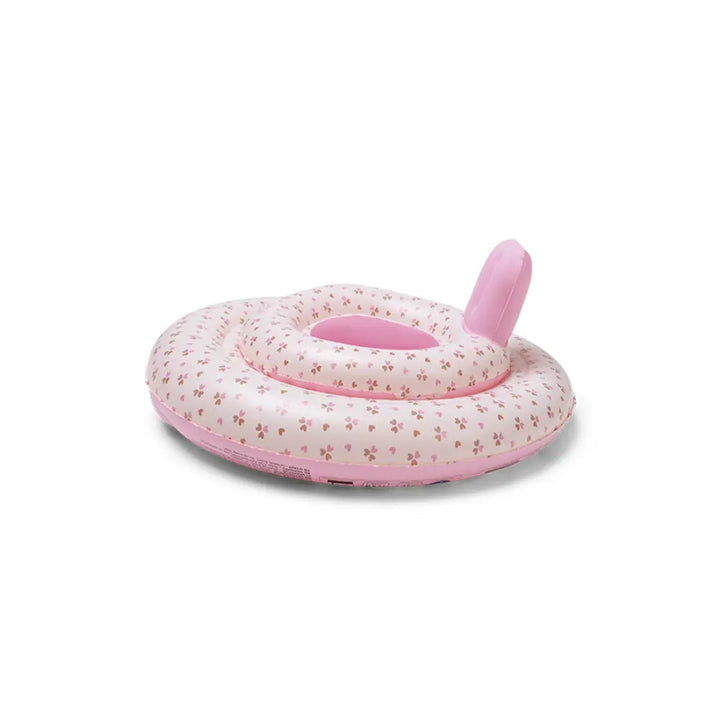 Swim Essentials Baby Float,  Inflatable PVC Baby Swim Seat for Infants 0–1 Year, Pink - Cozy Hearts