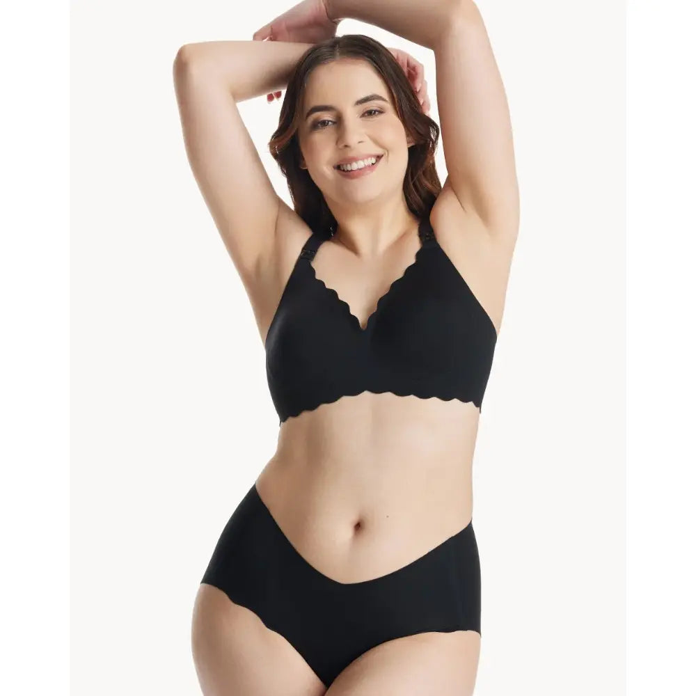 Momcozy YN46 Seamless Support Floral Nursing Bra-L Skin