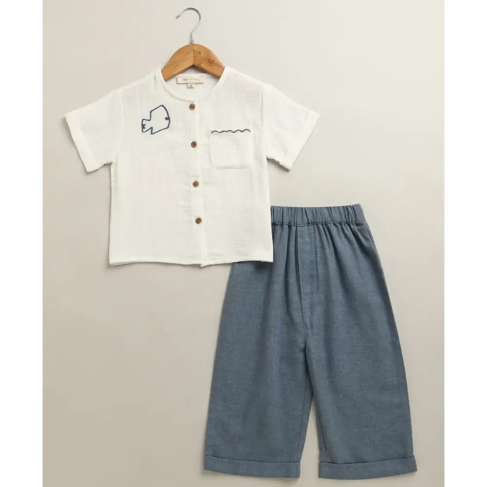 Sweetlime By As Little Sailor Summer Set - Blue &amp; White