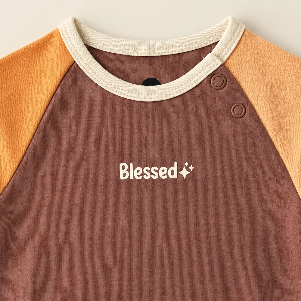 Faura Unisex Banana Cotton Feeling Blessed Romper - Brown