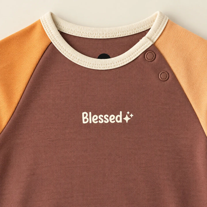 Faura Unisex Banana Cotton Feeling Blessed Romper - Brown