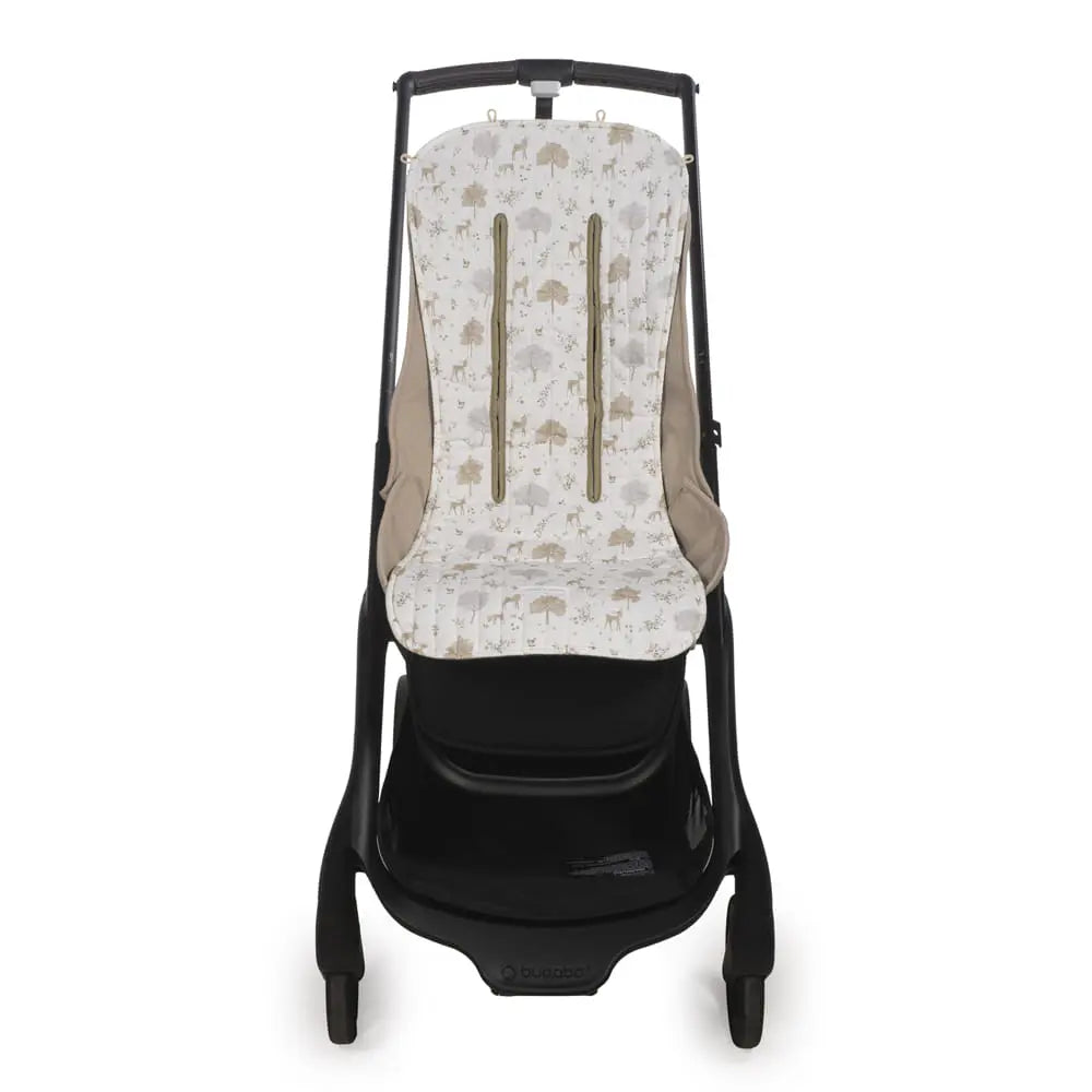 Pasito a Pasito Nara Universal Stroller Seat Liner, 100% Cotton with Breathable Backrest and Adjustable Opening