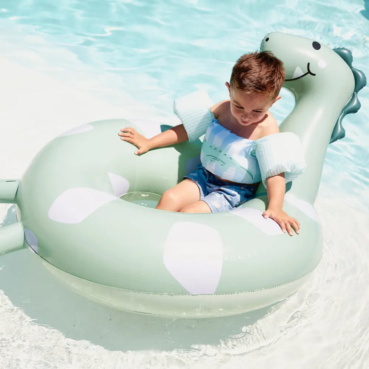 Swim Essentials Swim Ring, Inflatable Kids Pool Float, 95 cm - Green Dino