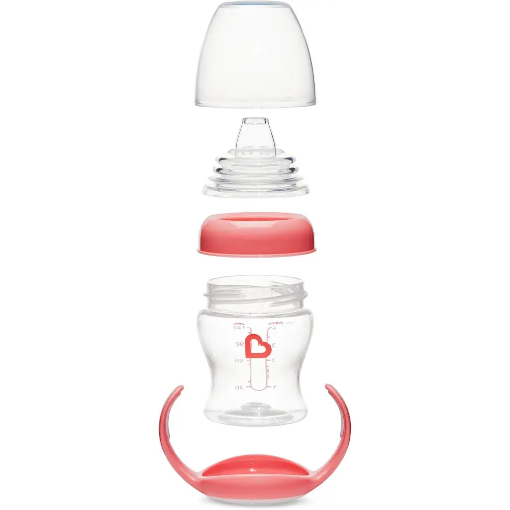 Munchkin Gentle Transition Cup with Soft Silicone Spout &amp; Handles – Spill-Proof Sippy Cup, BPA-Free, 4oz, 4+ Months - Pink