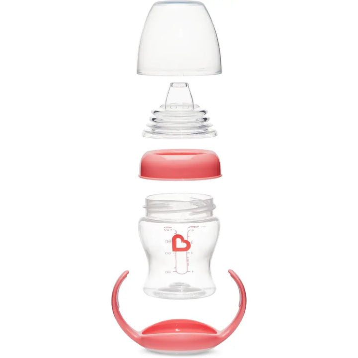 Munchkin Gentle Transition Cup with Soft Silicone Spout &amp; Handles – Spill-Proof Sippy Cup, BPA-Free, 4oz, 4+ Months - Pink