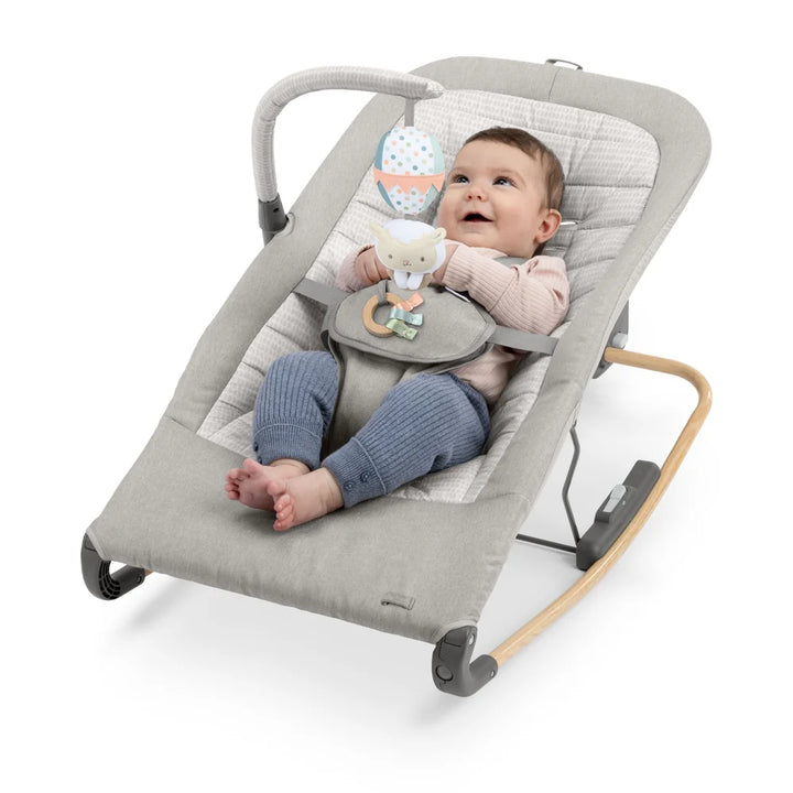 Ingenuity Keep InMotion Automatic Baby Rocking Seat with Soothing Vibrations &amp; Music, Remote Control, 0-6 months - Soulful Skies