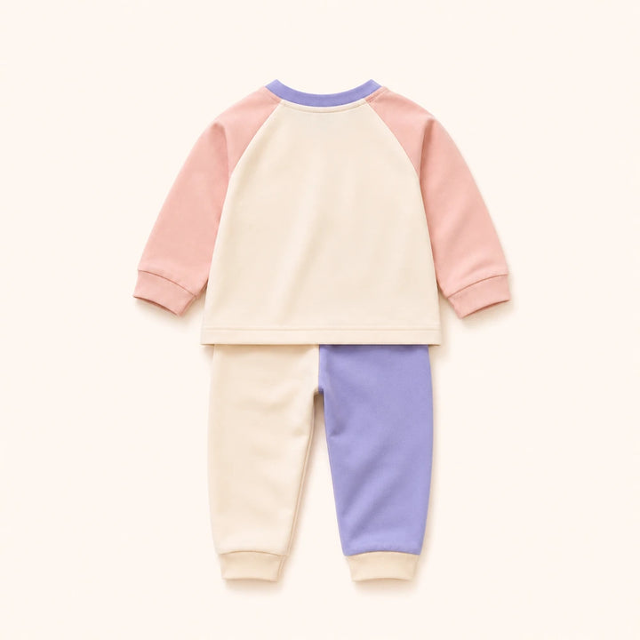 Faura Unisex Banana Cotton Snuggle Co-ord - Ivory / Soft Pink