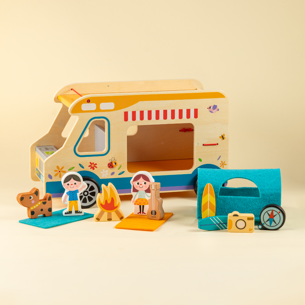 Playbox Little Camper Wooden Camping Toy Set for Kids