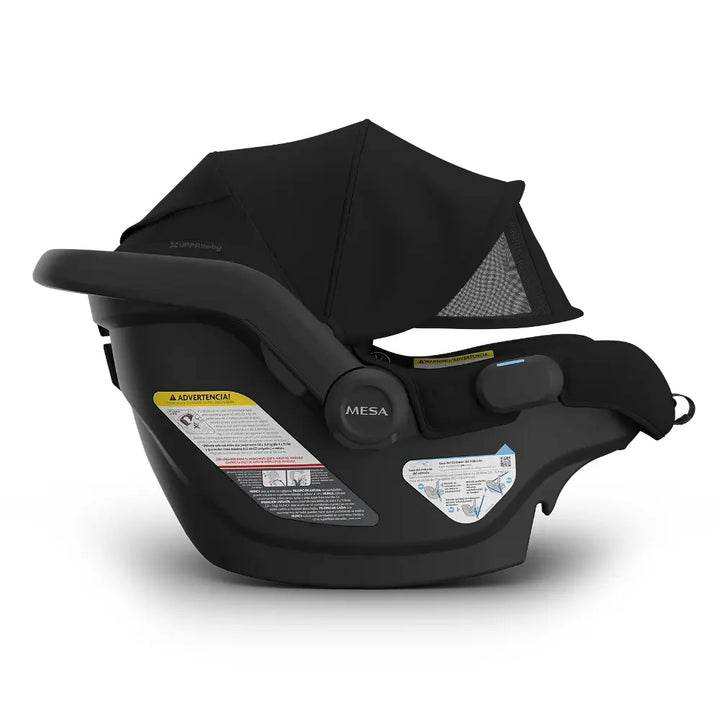 UPPAbaby Mesa V3 Newborn Car Seat with Safety Base, Rear Facing for Infants, Easy Installation, Carry Handle with Sun Canopy, Suitable from Birth - James/Black