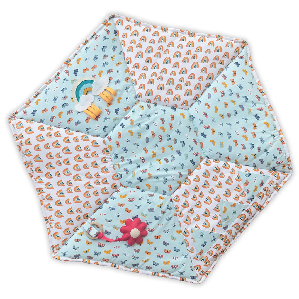 GWD Kids Play Gym &amp; Sensory Mat Set - Blue Butterflies