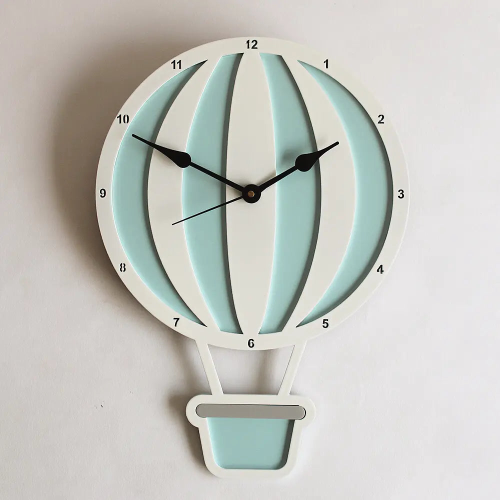 The Tiny Trove Hot Air Balloon Clock - Blue