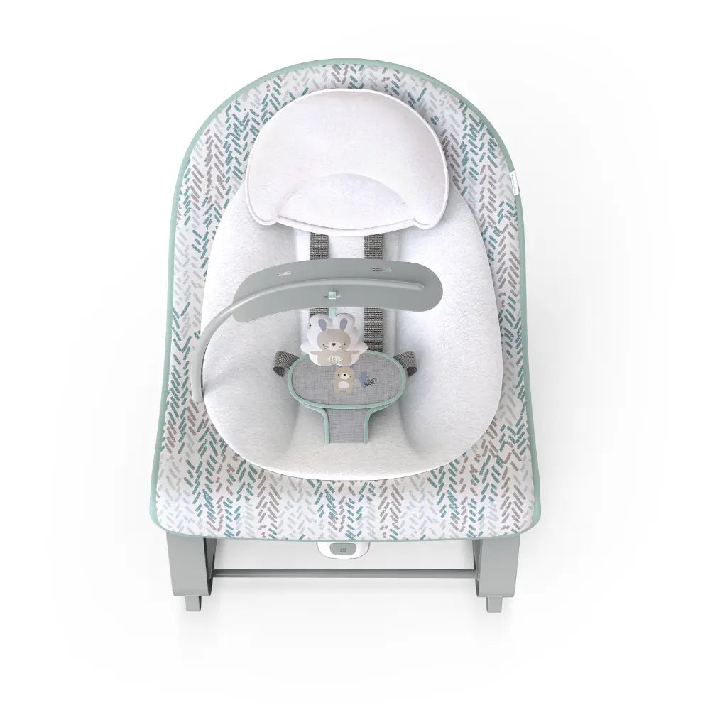 Ingenuity Keep Cozy 3-in-1 Grow with Me Baby Bouncer, Rocker &amp; Toddler Seat with Vibrations, Spruce, 0 - 30 months