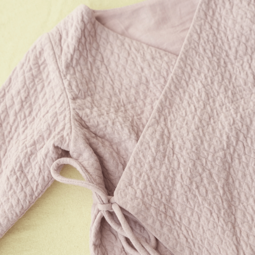 First Feather Baby Kimono Wrap Set - Orchid Tulle