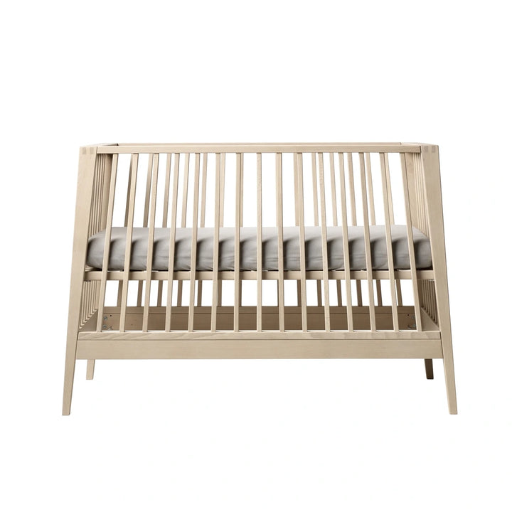 Leander Linea Baby Cot, Beech Wood, Adjustable Mattress Height, Convertible Design without mattress