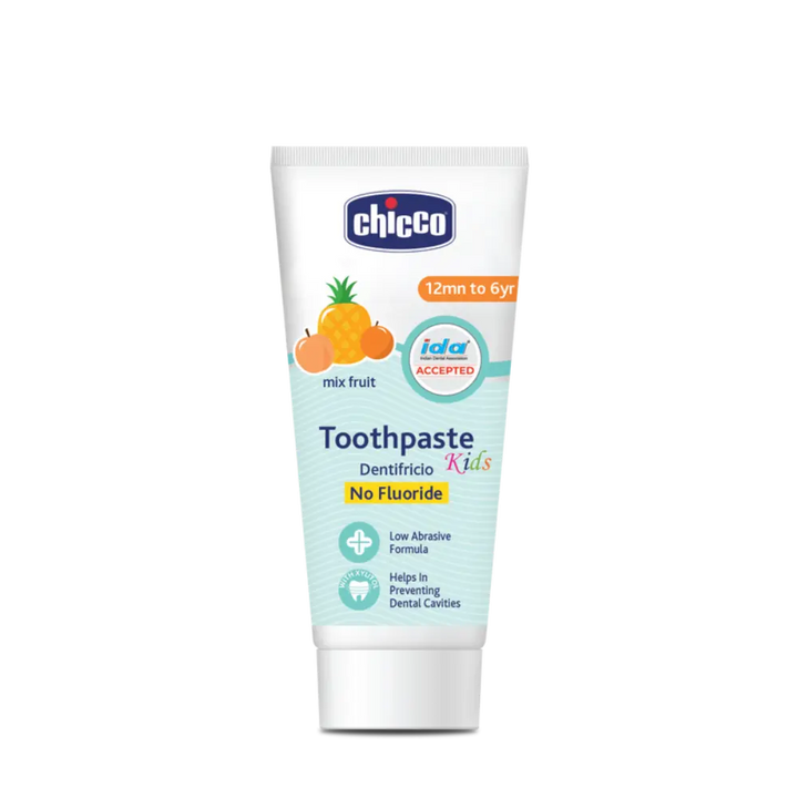 Chicco Toothpaste Mixed Fruit Flavour 1–6Y, No Fluoride, 50g