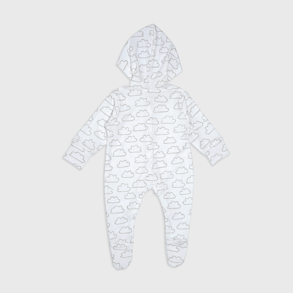 Enfants Whispering Clouds (White) - Baby Jumpsuit