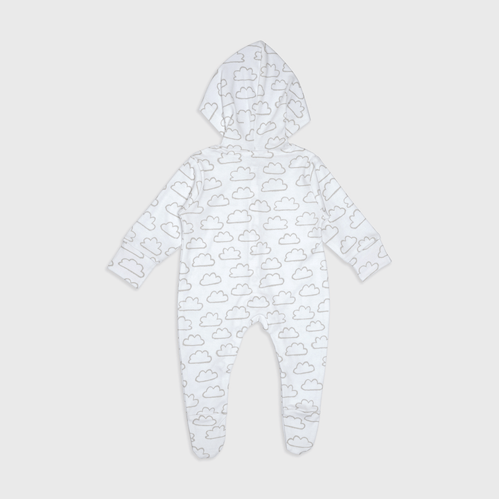 Enfants Whispering Clouds (White) - Baby Jumpsuit
