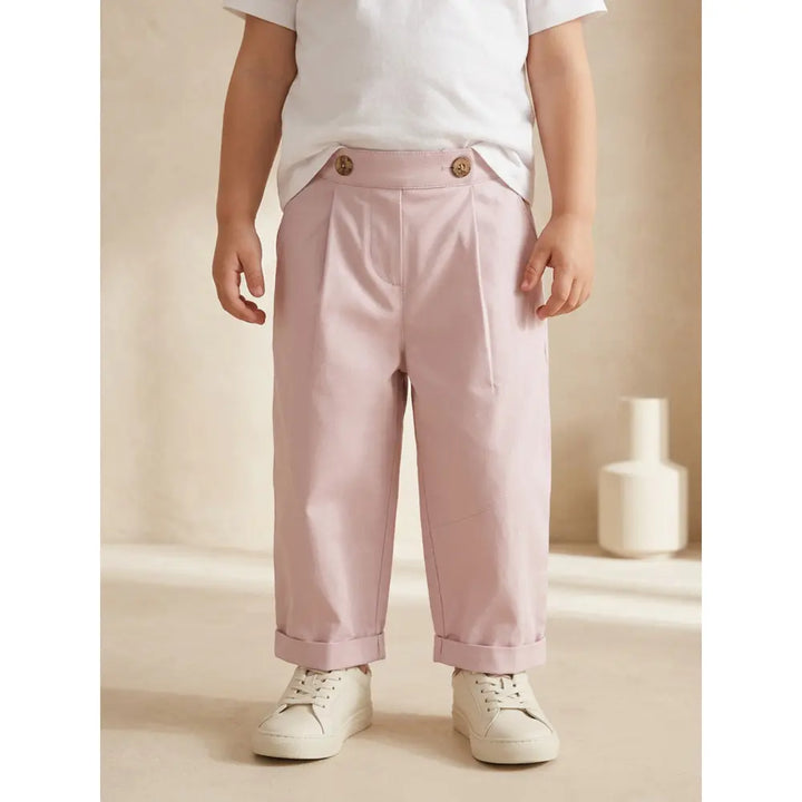 The Baby Trunk Unisex Comfy Solid Pants - Pink