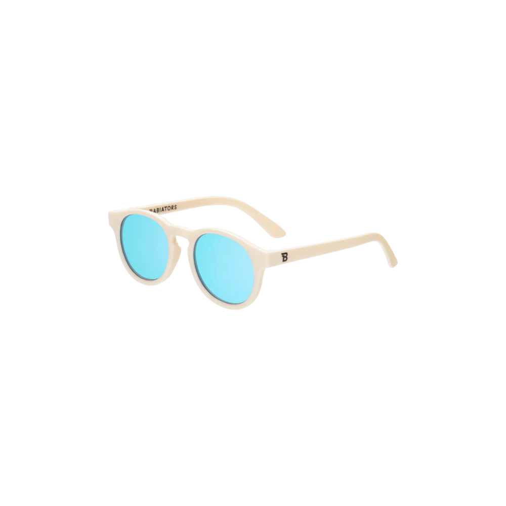 Babiators Originals Keyhole Sunglasses : Cream | Blue Mirrored Lenses | 3 - 5 years