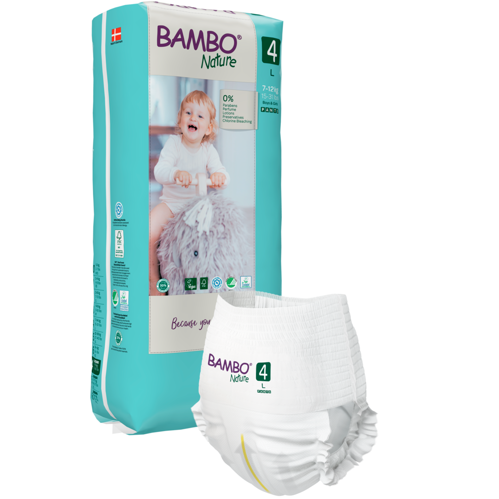 Bambo Nature Skin Friendly Pant Style Diapers - Large (7-12 kgs)