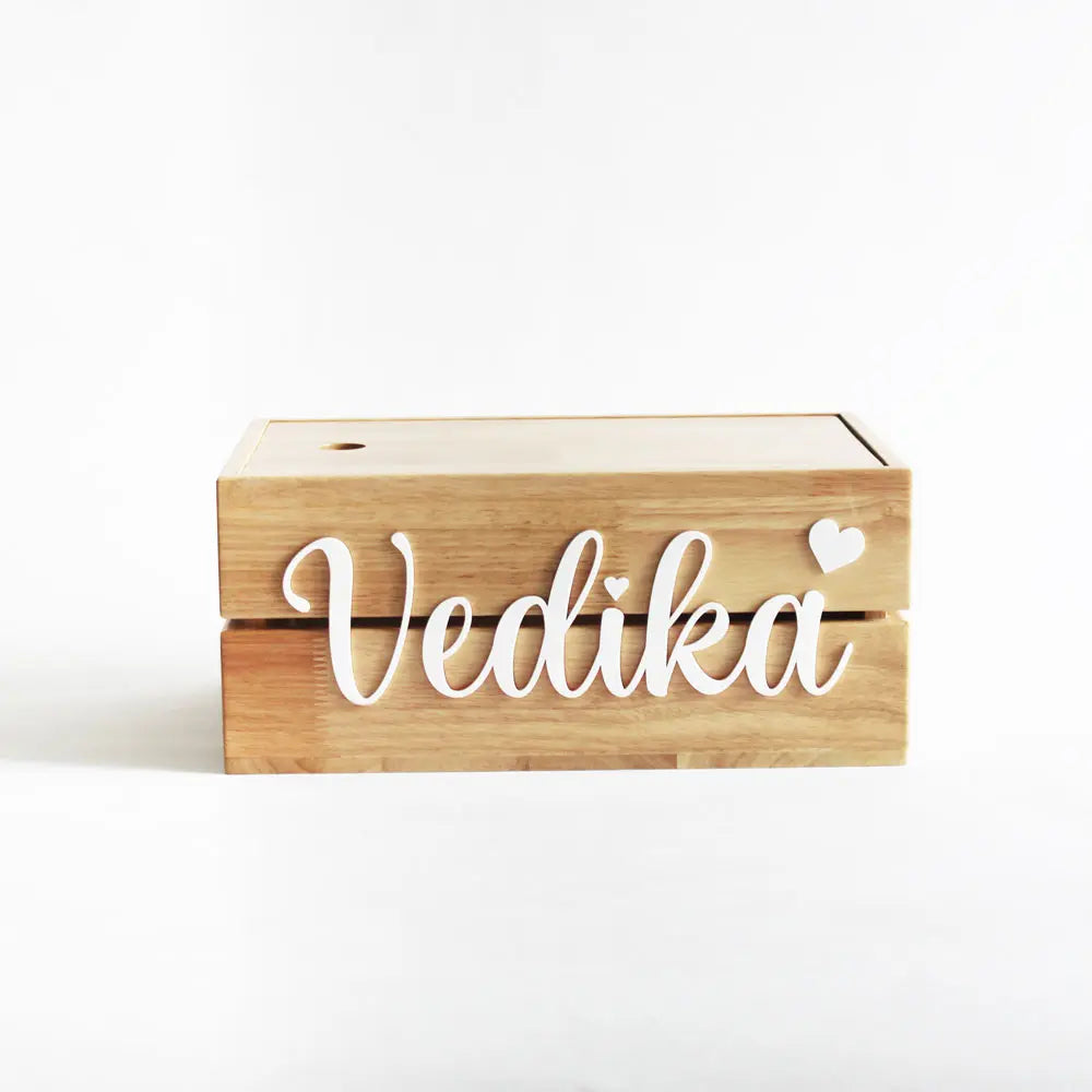 The Tiny Trove Personalized Wooden Box - Arts &amp; Crafts Theme