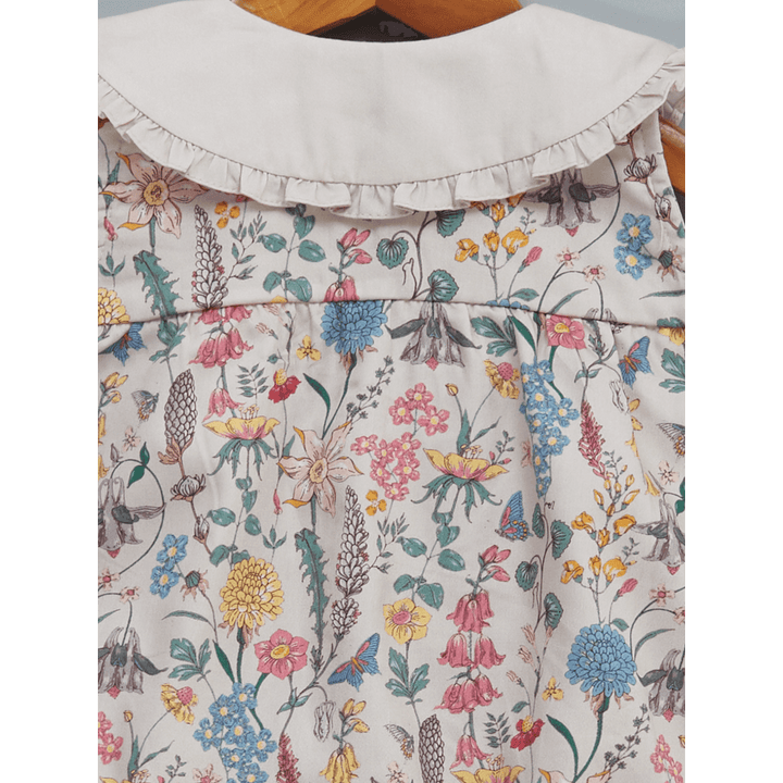 Liz Jacob Love Struck Handwoven Cotton Sateen Romper – Digital Print