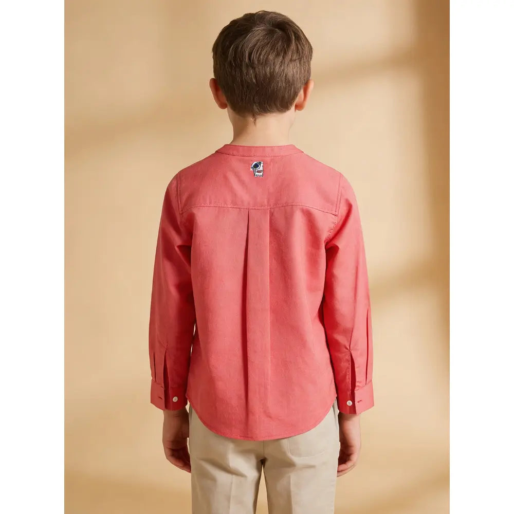 The Baby Trunk Unisex Coral Band Collar Shirt | 0 to 24 Months