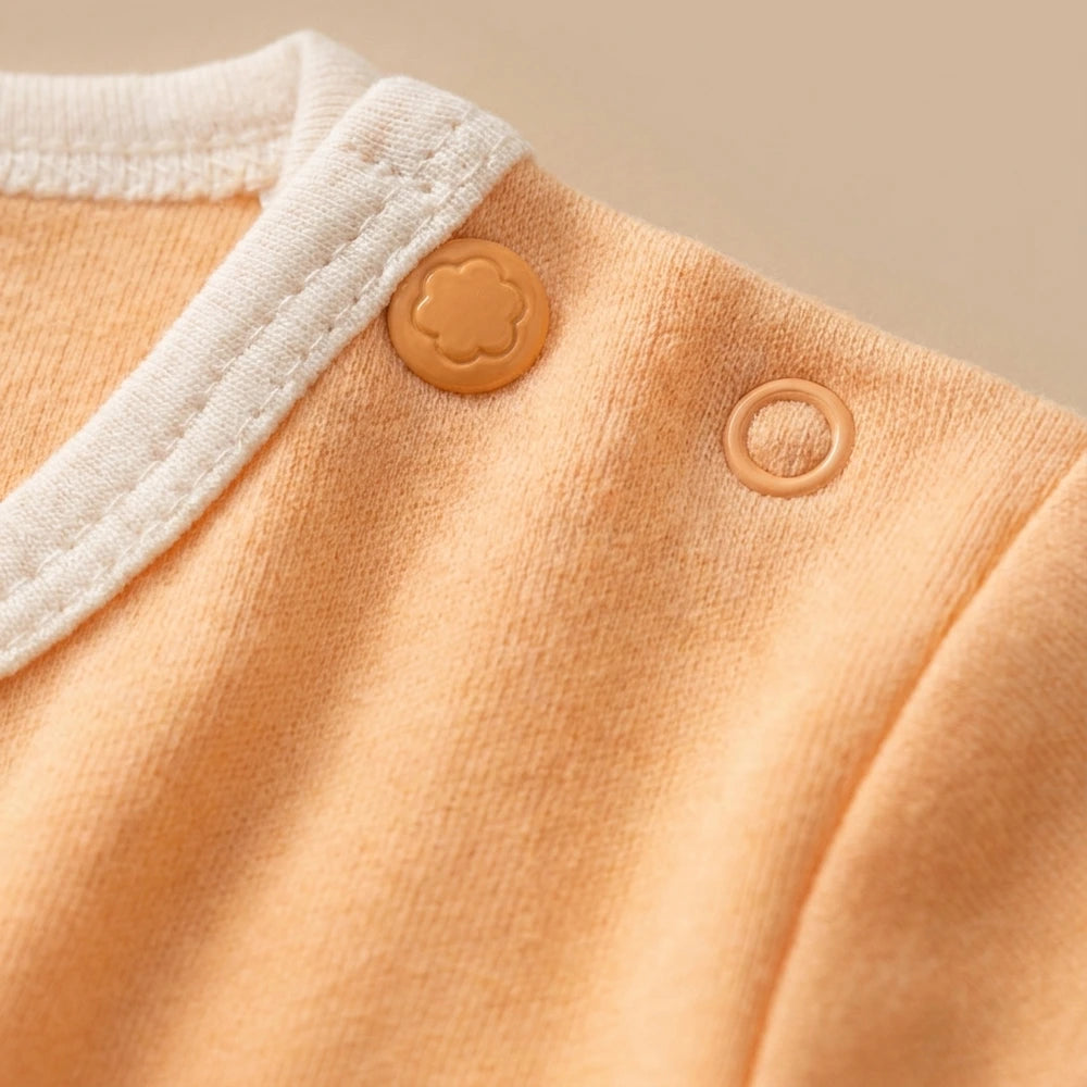 Faura Unisex Banana Cotton First Day Onesie - Peach