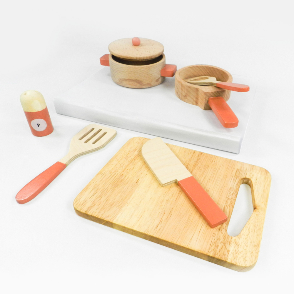 Playbox Grill &amp; Chill Wooden Cooking &amp; Kitchen Toy Set