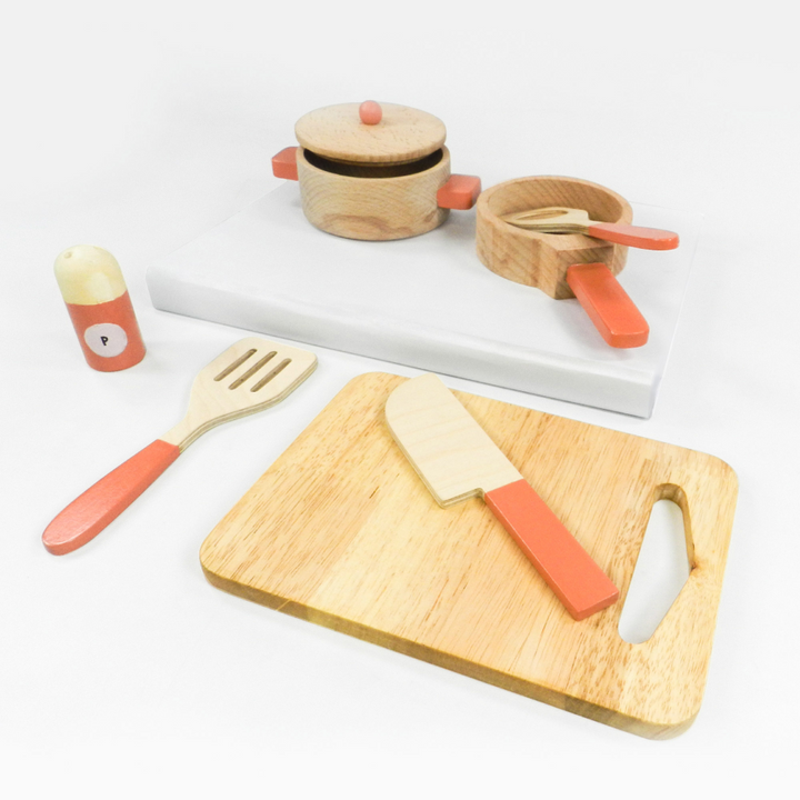Playbox Grill &amp; Chill Wooden Cooking &amp; Kitchen Toy Set