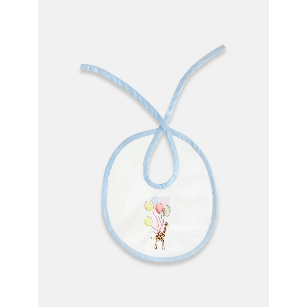 The Baby Trunk White Organic Cotton Carnival Print Bib For Newborn Baby