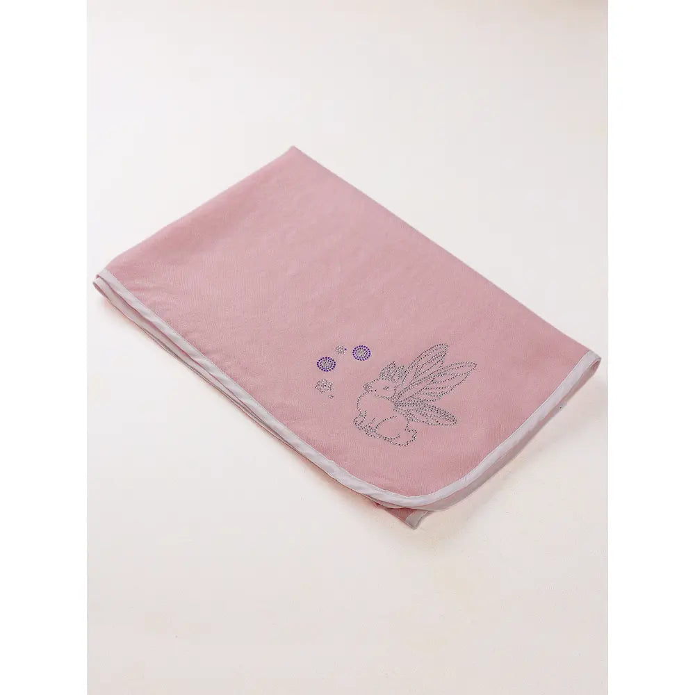 The Baby Trunk Blush Bunny Baby Blanket - Petal Pink