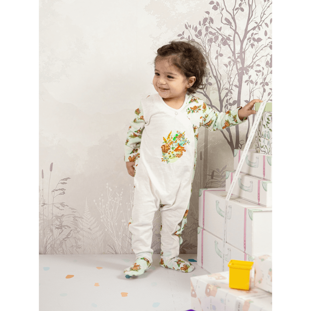 The Baby Trunk Newborn Gift Box – Squirrel Onesie &amp; Hand painted Bib