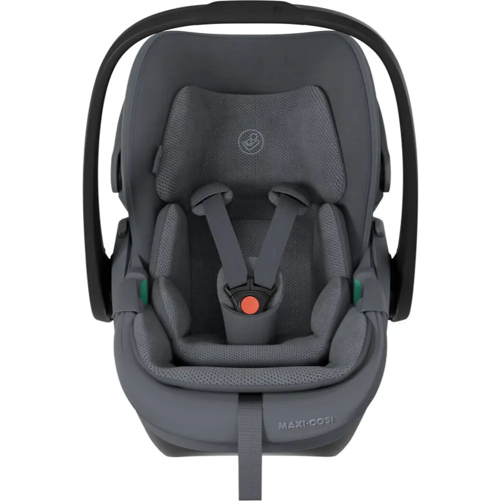 Maxi-Cosi Pebble Slide Pro i-Size, Newborn Car Seat, SLIDETECH®2 Sliding Car Seat Technology, Rear Facing, Full Lie-Flat Recline, Side Impact Protection, Climaflow Ventilation, Lightweight at 3.9Kg, Travel Friendly, 0-24 Months - Moon Graphite