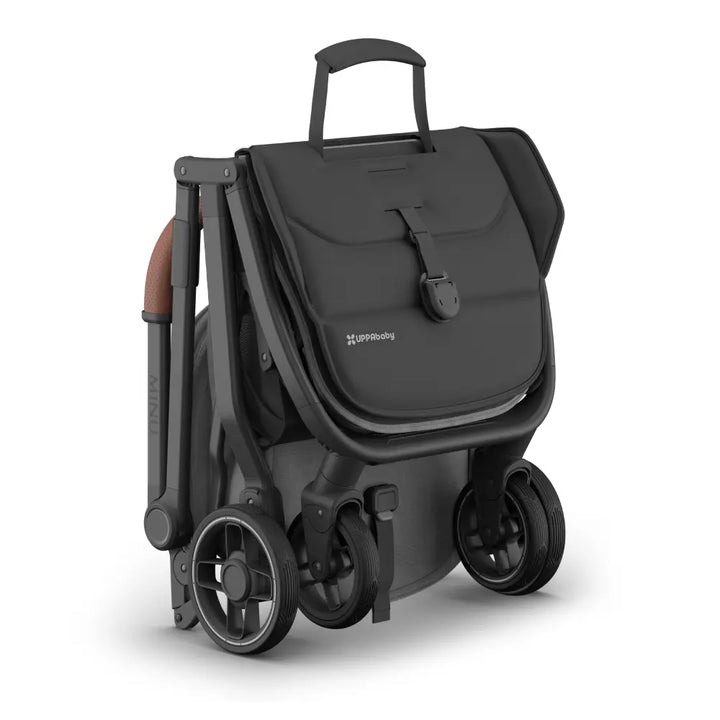 UPPAbaby Minu V3 Stroller, Travel/Cabin Friendly, Compact, Lightweight, One Hand Fold, Flat Recline, Carry Strap, Suitable from Birth - Greyson/Charcoal