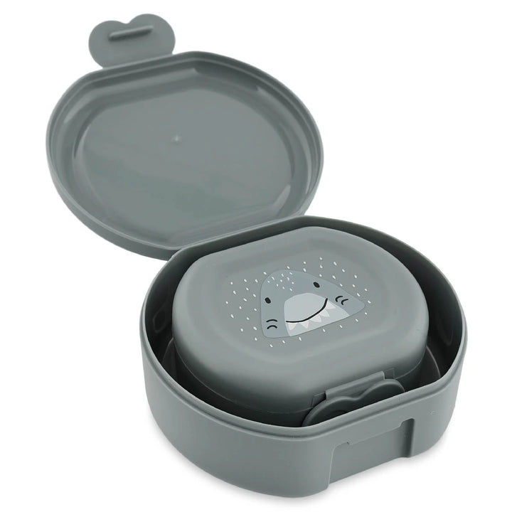 Trixie Kids Snack Box Set | 2-Piece Lunch &amp; Snack Storage Boxes with Easy Clip Closure, Dishwasher-Safe Design for School &amp; Travel | 3 Years Onwards | Mr. Shark