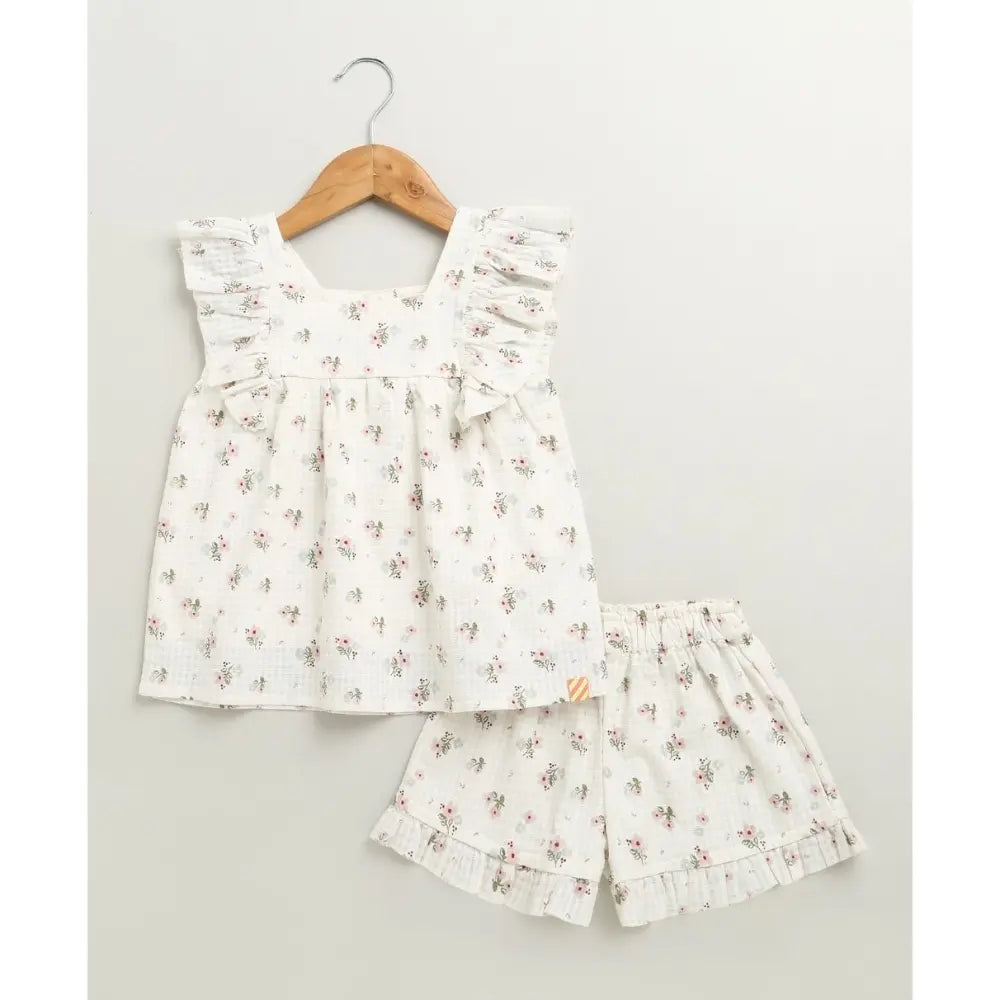 Sweetlime By AS Blossom Whisper Ruffle Co-ord Set