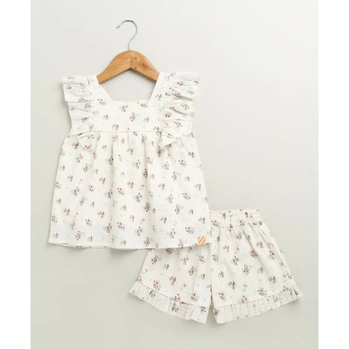Sweetlime By AS Blossom Whisper Ruffle Co-ord Set