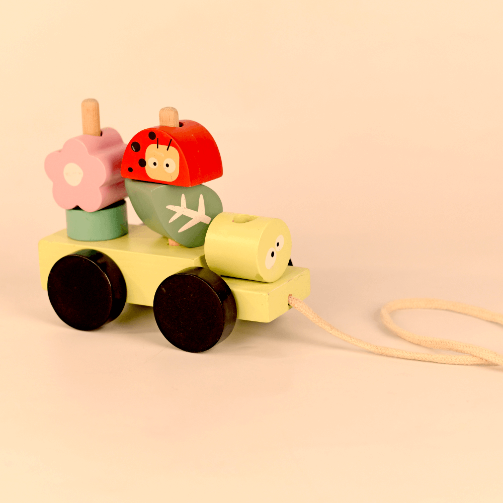 Playbox Wooden Pull Along Forest Toy Set