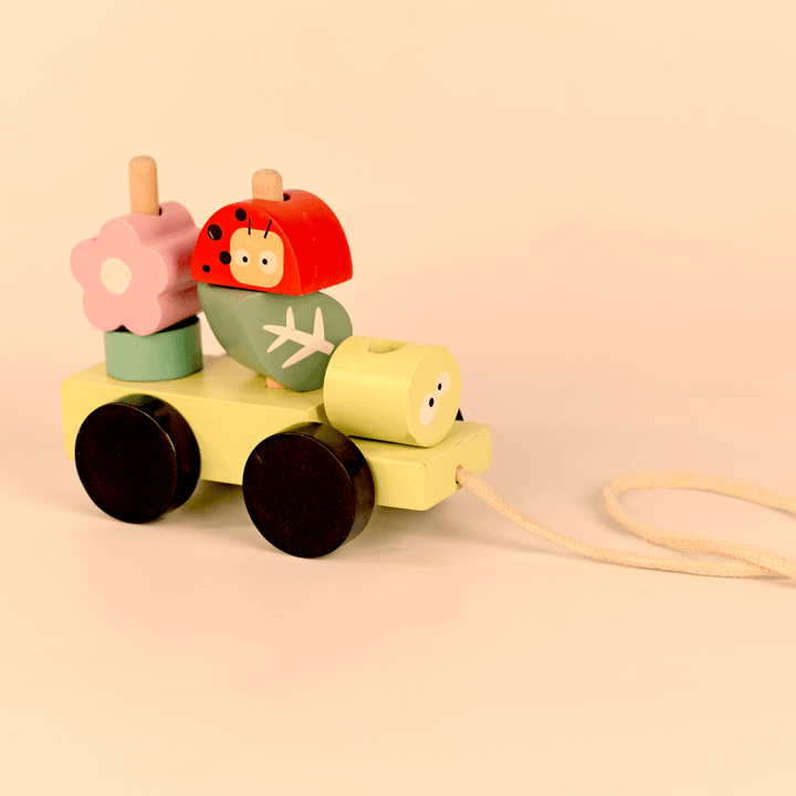Playbox Wooden Pull Along Forest Toy Set