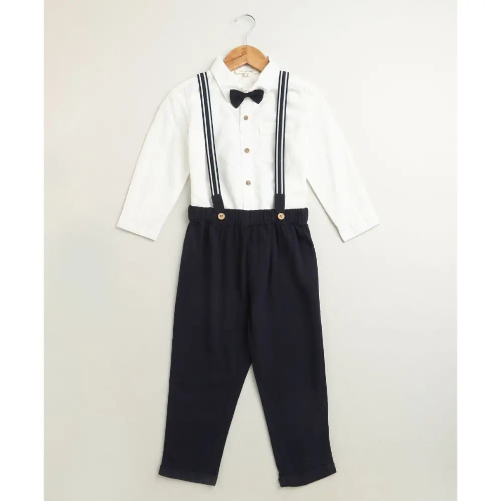 Sweetlime By As Little Gentleman Formal Co-ord Set - White &amp; Dark Navy