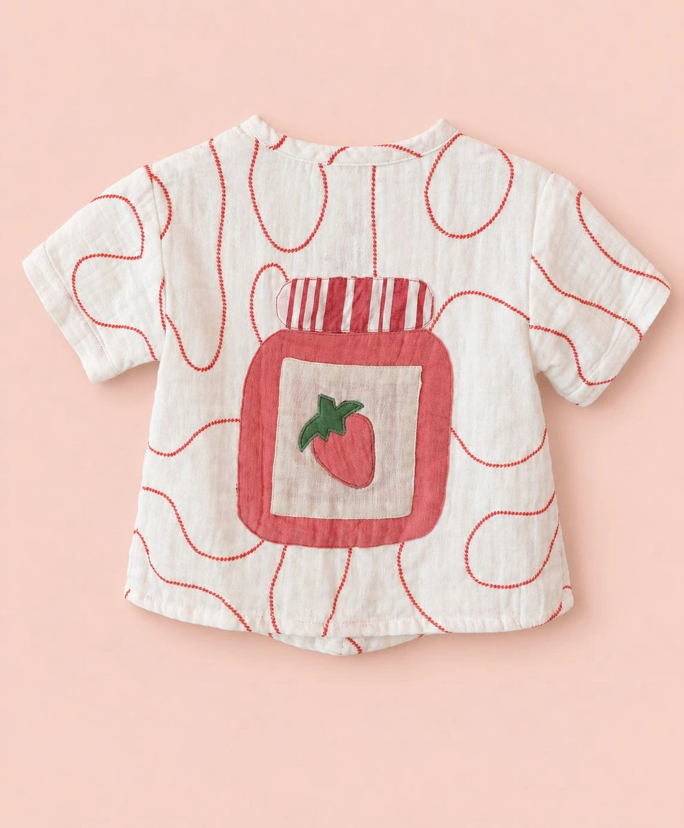Sweetlime By AS Strawberry Jam Unisex Muslin Co-ord Set