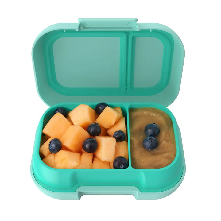 Bentgo Kids Leak-Proof Lunch Box with 2 Compartments, BPA-Free Bento Snack Box, Microwave, Dishwasher &amp; Freezer Safe, 355 ml - Aqua